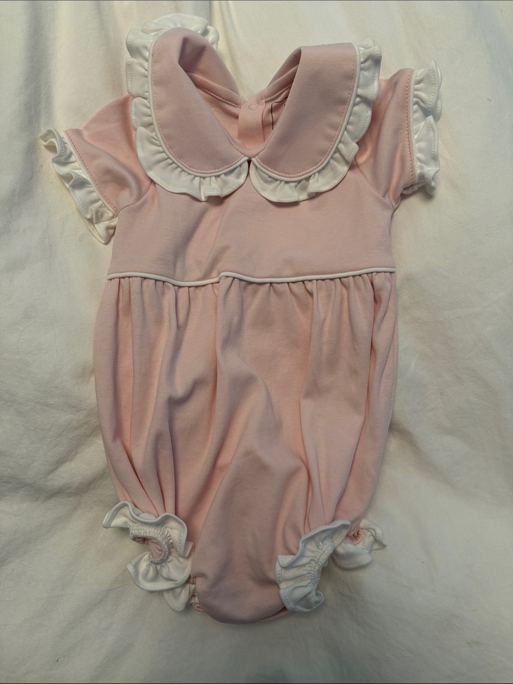 Pink Ruffle-Trim Baby One-Piece Bodysuit